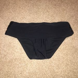 Victoria’s Secret Black Fold Over Swimsuit Bottoms